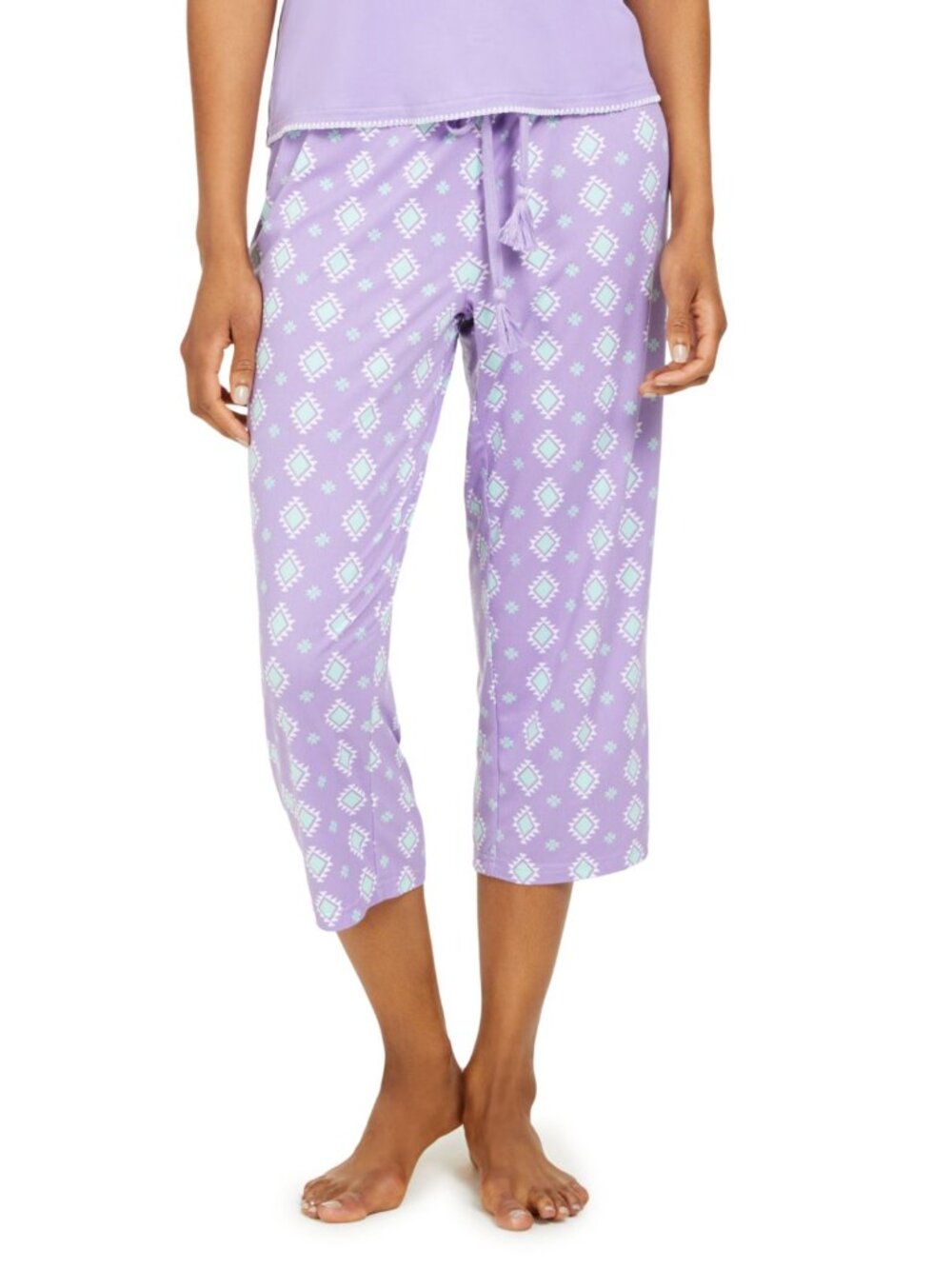 Muk Luks Printed Capri Pajama Pant Womens Color Diamond Size L